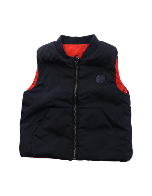 A Blue Outerwear Vests from Jacadi in size 6-12M for boy. (Front View)
