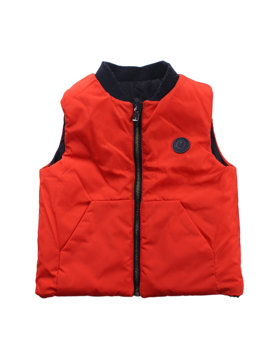 A Blue Outerwear Vests from Jacadi in size 6-12M for boy. (Back View)