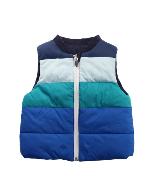 A Blue Outerwear Vests from Jacadi in size 12-18M for boy. (Front View)