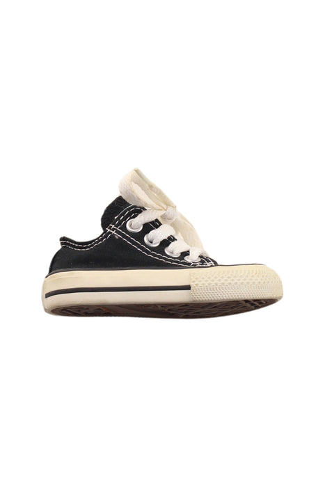 A Black Sneakers from Converse in size 6-12M for boy. (Front View)
