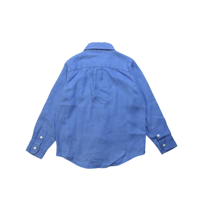 A Blue Long Sleeve Shirts from Janie & Jack in size 4T for boy. (Back View)