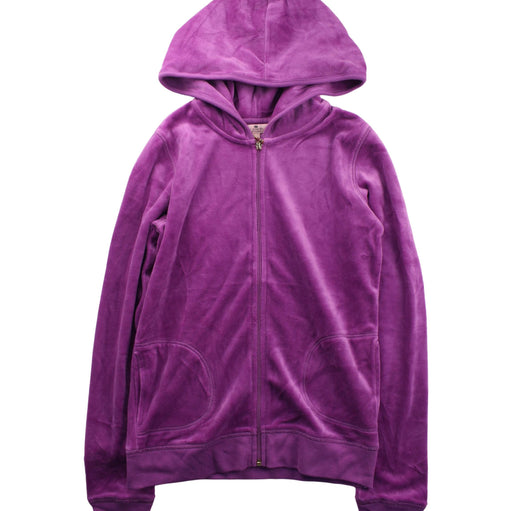 A Purple Zippered Sweatshirts from Juicy Couture in size 12Y for girl. (Front View)