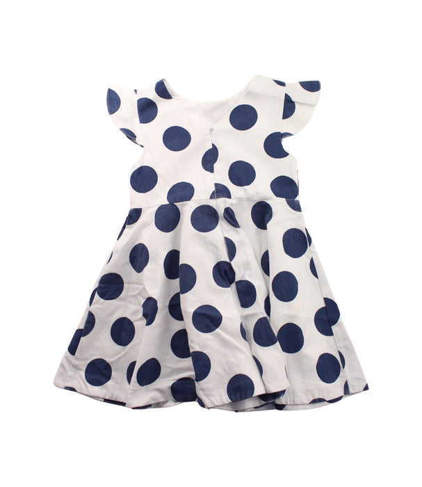 A Blue Short Sleeve Dresses from Jacadi in size 5T for girl. (Back View)