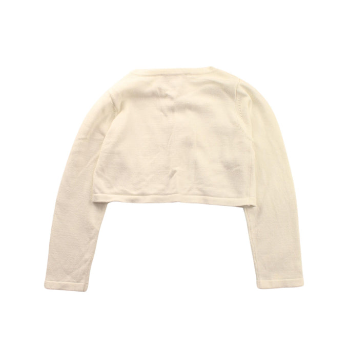 A White Cardigans from Jacadi in size 3T for girl. (Back View)
