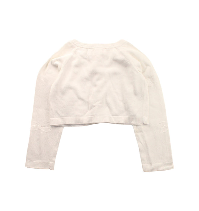 A White Cardigans from Jacadi in size 3T for girl. (Back View)