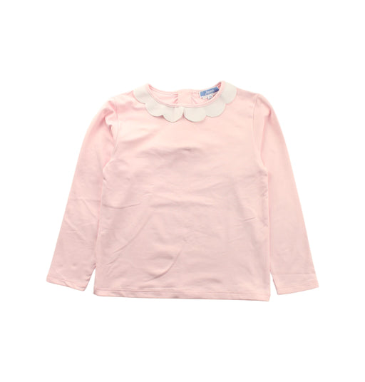 A Pink Long Sleeve Tops from Jacadi in size 6T for girl. (Front View)