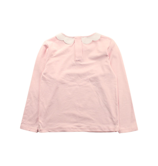 A Pink Long Sleeve Tops from Jacadi in size 6T for girl. (Back View)