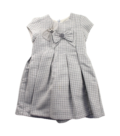 A Grey Short Sleeve Dresses from Balloon Chic in size 4T for girl. (Front View)