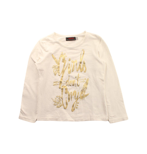 A White Long Sleeve T Shirts from Catimini in size 4T for girl. (Front View)