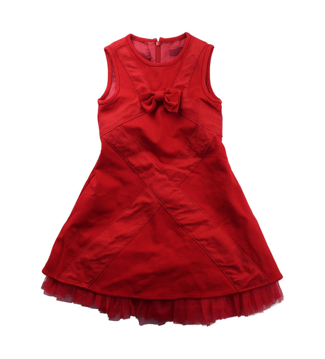 A Red Sleeveless Dresses from Nicholas & Bears in size 4T for girl. (Front View)