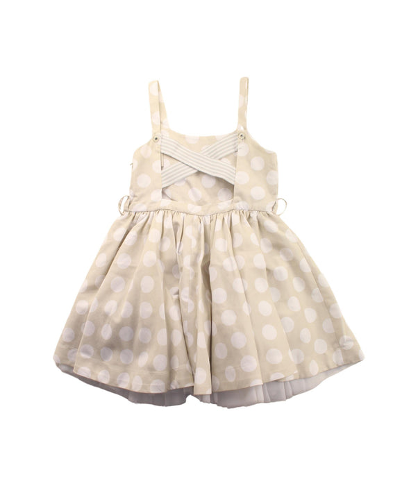 A Beige Sleeveless Dresses from Nicholas & Bears in size 4T for girl. (Back View)