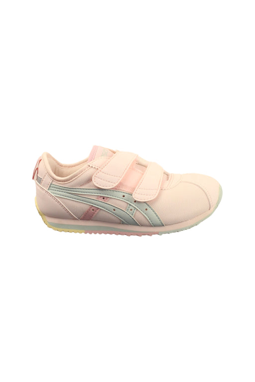 A Pink Sneakers from ASICS in size 5T for girl. (Front View)