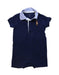 A Navy Short Sleeve Rompers from Ralph Lauren in size 3-6M for boy. (Front View)