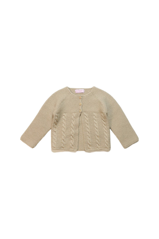 A Beige Cardigans from La Coqueta in size 3-6M for girl. (Front View)