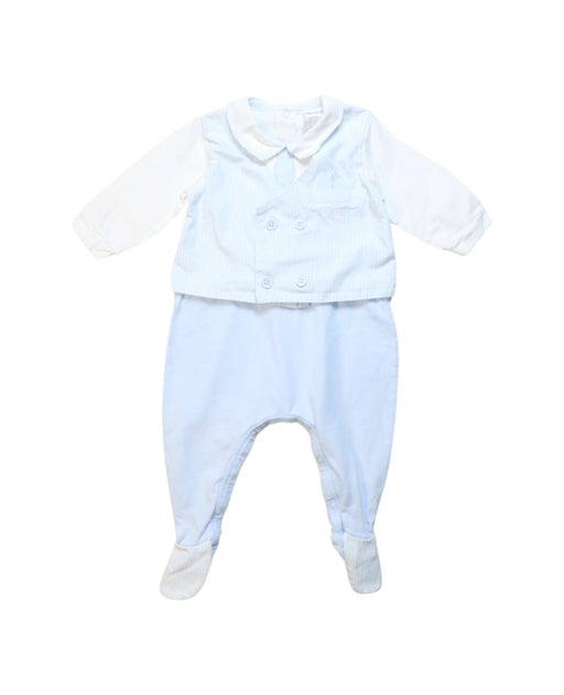 A White Onesies from Tutto Piccolo in size 0-3M for boy. (Front View)