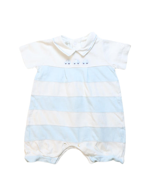A Blue Short Sleeve Rompers from Emile et Rose in size 0-3M for boy. (Front View)