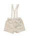 A Beige Overall Shorts from Mayoral in size 3-6M for boy. (Back View)