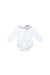 A White Long Sleeve Bodysuits from Thomas Brown in size 6-12M for neutral. (Front View)