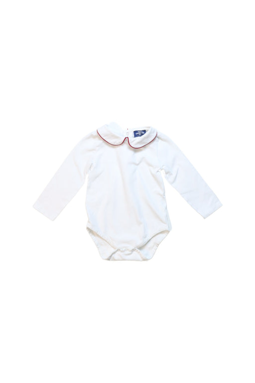 A White Long Sleeve Bodysuits from Thomas Brown in size 6-12M for neutral. (Front View)