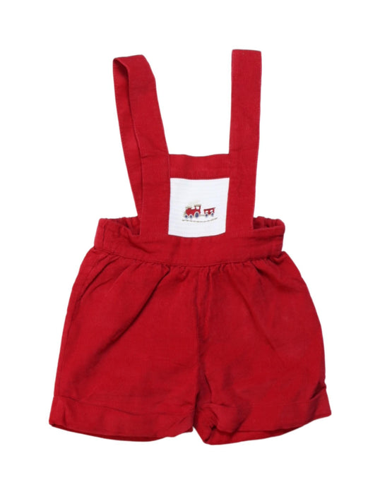 A Red Overall Shorts from Thom Browne in size 6-12M for neutral. (Front View)