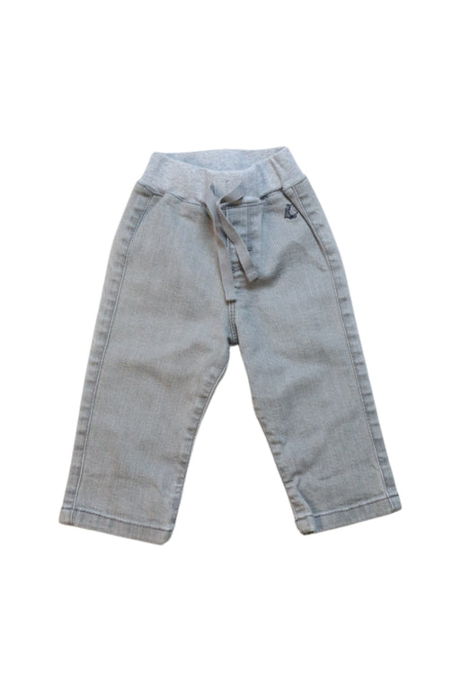 A Grey Casual Pants from Petit Bateau in size 0-3M for boy. (Front View)