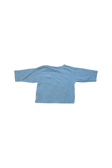 A Blue Long Sleeve T Shirts from Petit Bateau in size 3-6M for boy. (Back View)