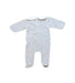 A Grey Onesies from Jacadi in size 0-3M for neutral. (Back View)