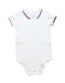 A White Short Sleeve Bodysuits from Jacadi in size 6-12M for boy. (Front View)