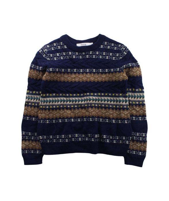 A Blue Knit Sweaters from Bonpoint in size 8Y for boy. (Front View)
