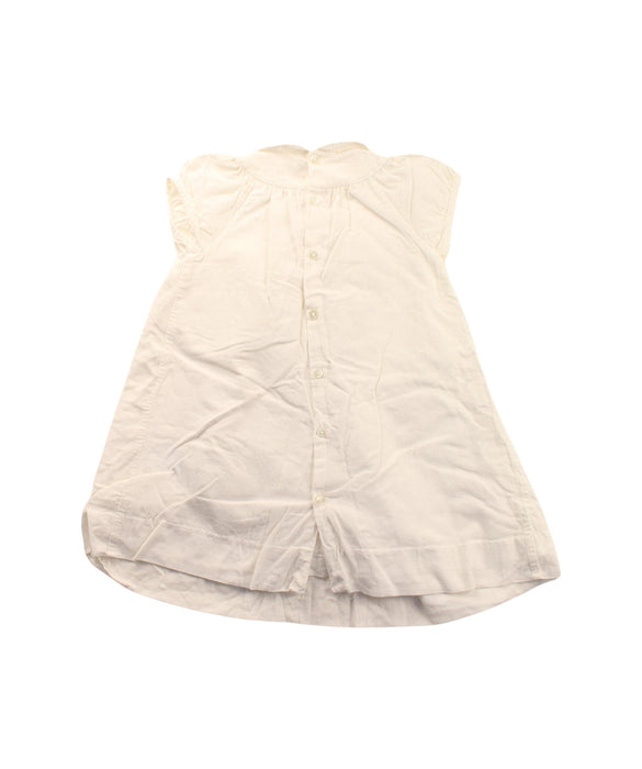 A White Short Sleeve Dresses from Jacadi in size 6-12M for girl. (Back View)