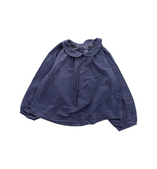 A Blue Long Sleeve Tops from Jacadi in size 2T for girl. (Front View)