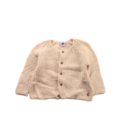 A Beige Cardigans from Petit Bateau in size 6-12M for girl. (Front View)