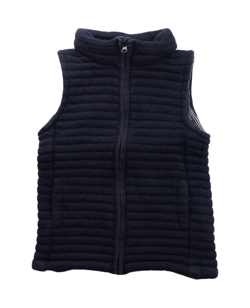 A Blue Outerwear Vests from Petit Bateau in size 6T for neutral. (Front View)