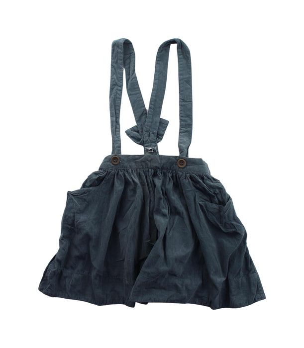 A Green Overall Dresses from Bonton in size 6T for girl. (Front View)