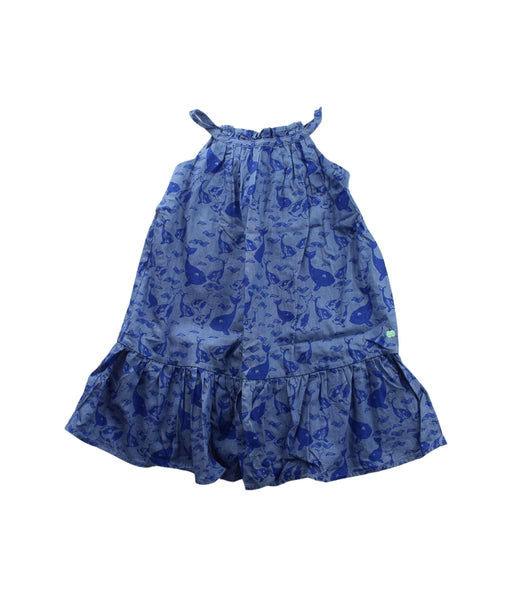 A Blue Sleeveless Dresses from Bonnie Baby in size 2T for girl. (Front View)
