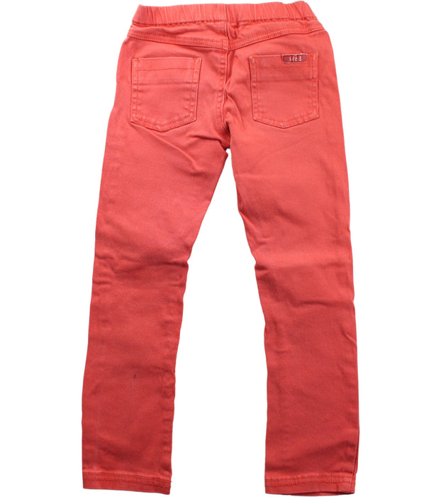 A Orange Casual Pants from Seed in size 4T for girl. (Back View)