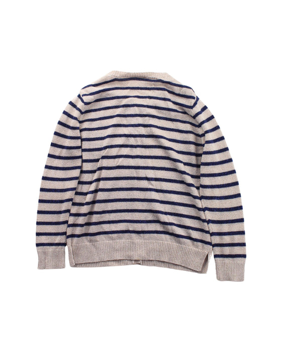 A Beige Cardigans from Seed in size 4T for girl. (Back View)
