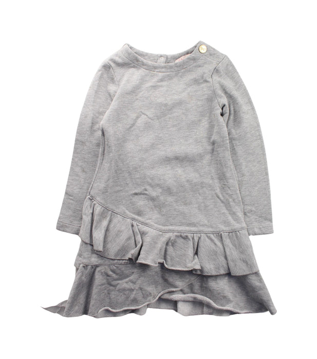 A Grey Long Sleeve Dresses from Lili Gaufrette in size 6T for girl. (Front View)