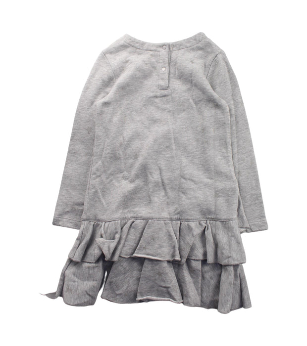 A Grey Long Sleeve Dresses from Lili Gaufrette in size 6T for girl. (Back View)