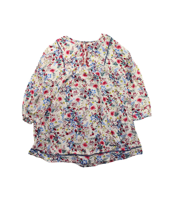 A White Long Sleeve Dresses from Pepe Jeans in size 4T for girl. (Front View)