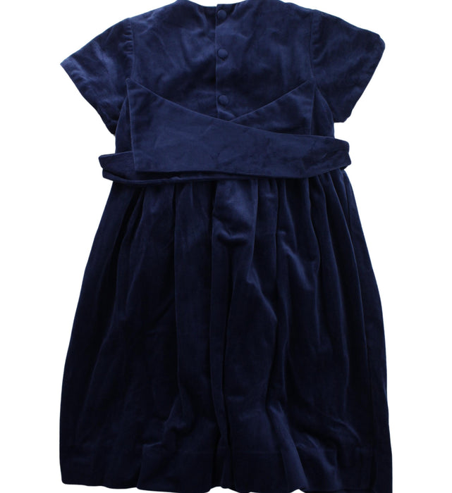 A Blue Short Sleeve Dresses from Pepa & Co. in size 6T for girl. (Back View)
