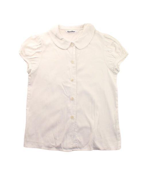A White Short Sleeve Shirts from Familiar in size 5T for girl. (Front View)