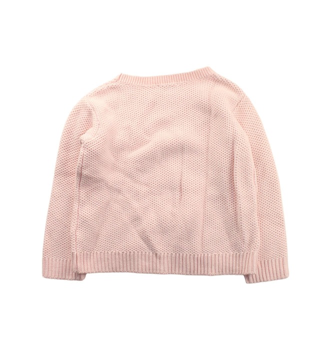 A Pink Knit Sweaters from Jacadi in size 4T for girl. (Back View)