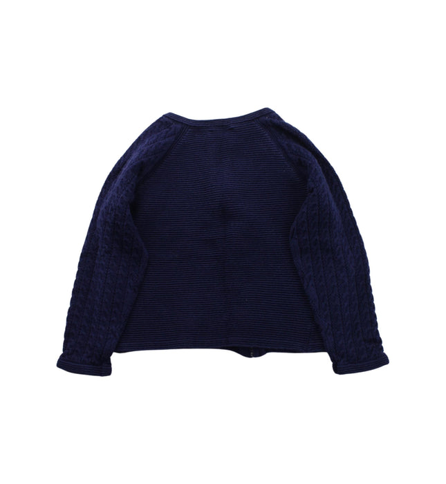 A Blue Knit Sweaters from Jacadi in size 4T for girl. (Back View)