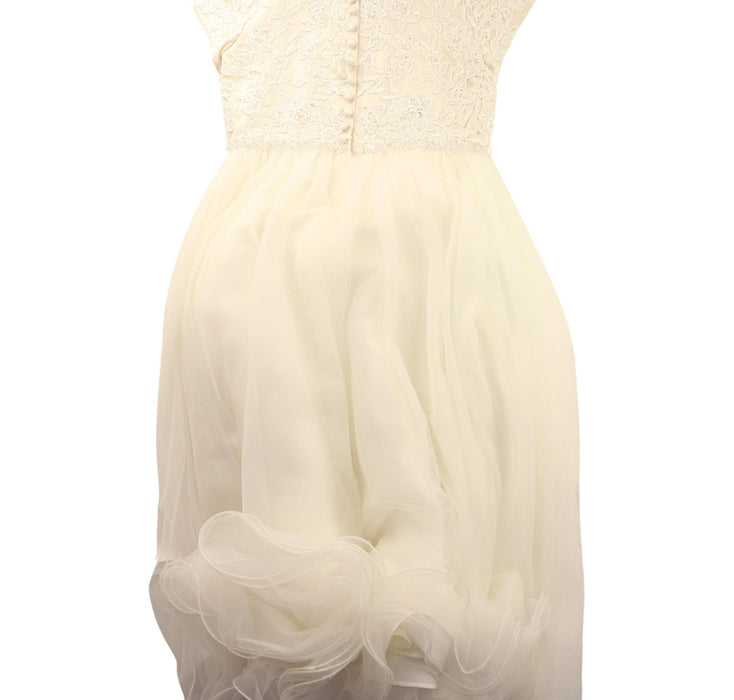 A White Short Sleeve Dresses from Joan Calabrese in size 5T for girl. (Back View)