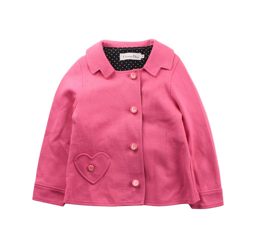 A Pink Lightweight Jackets from Dior in size 6T for girl. (Front View)