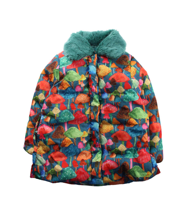 A Green Coats from Oilily in size 4T for neutral. (Front View)