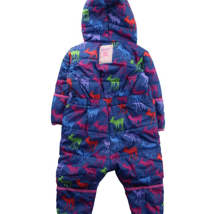 A Blue Snowsuits from Hatley in size 12-18M for boy. (Back View)