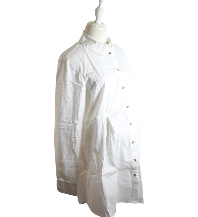 A White Long Sleeve Shirts from Seraphine in size M for maternity. (Front View)