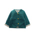 A Green Cardigans from Moulin Roty in size 0-3M for girl. (Front View)
